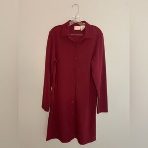 Worthington Knits Women's Tall Matching Set Burgundy Size Large Tall LT Wine EUC